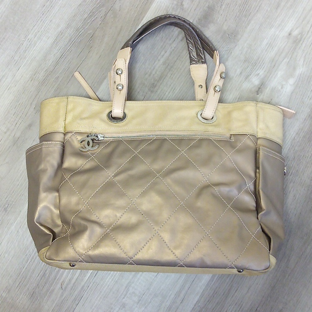 CHANEL Paris Biarritz Golden Tote Bag - Picture 12 of 15
